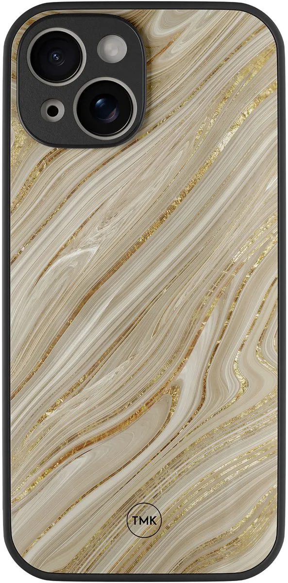 Casevibes iPhone 13 Hoesje Golden Marble