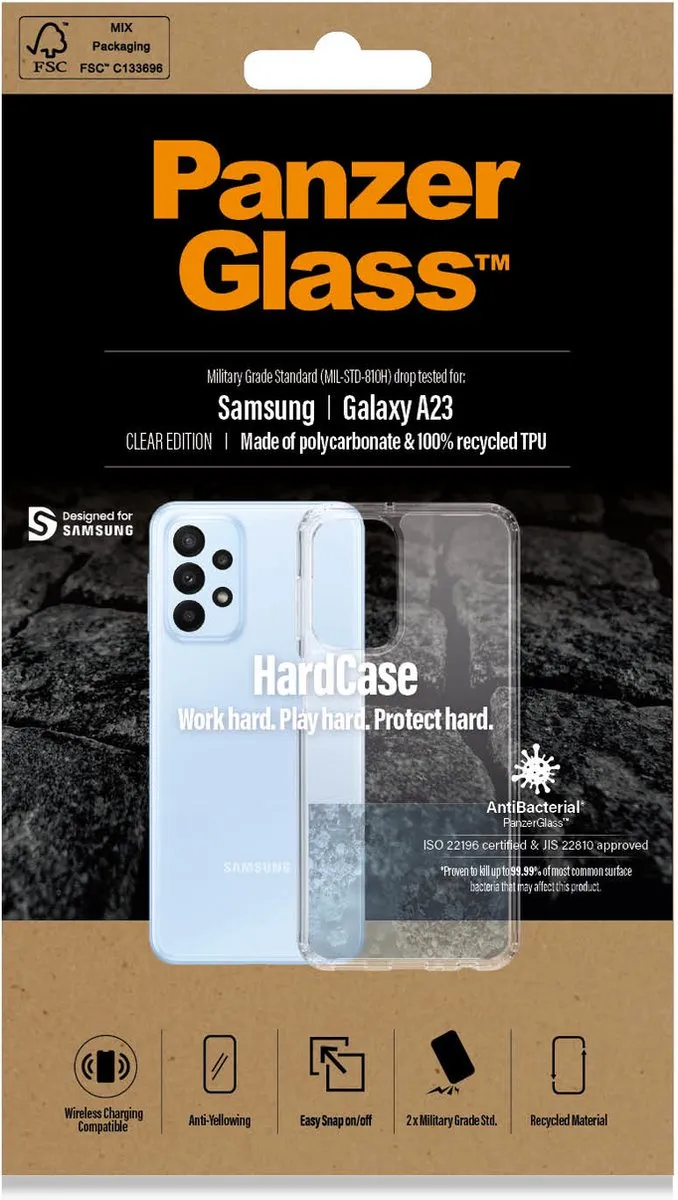PanzerGlass 0391 Hoes Samsung Galaxy A23 - Transparant - afbeelding 2 van 6