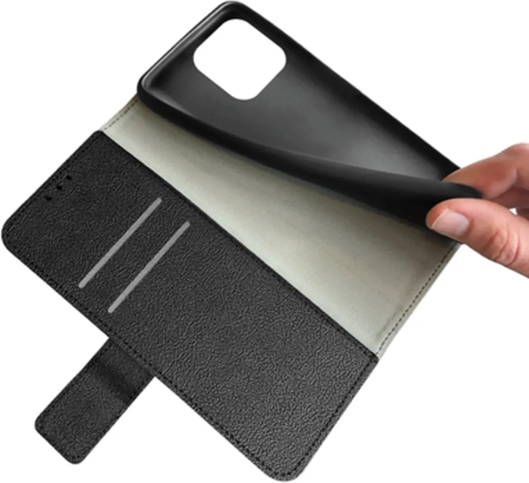 Just in Case Cazy Bookcase Classic iPhone 14 Pro Max Hoesje - Zwart