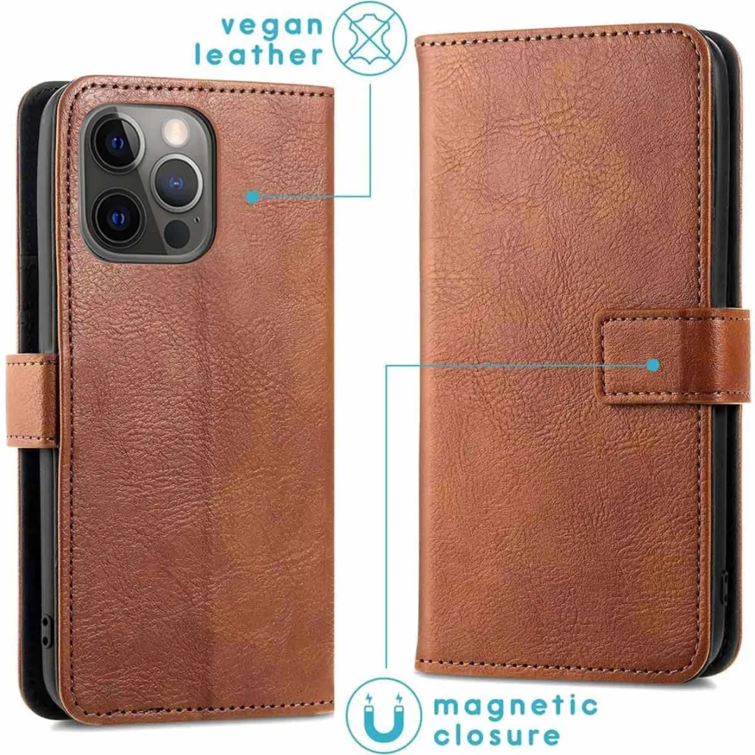 Imoshion Hoesje iPhone 13 Pro Max - 3 Pasjes - Bruin