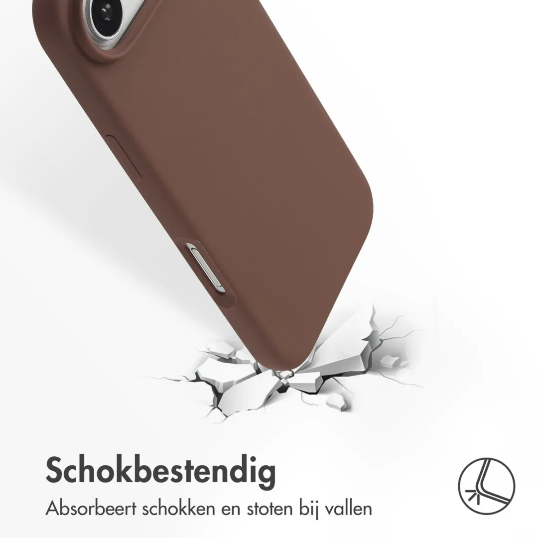 Accezz iPhone 17 Air Hoesje - Liquid Silicone - New Tea Brown