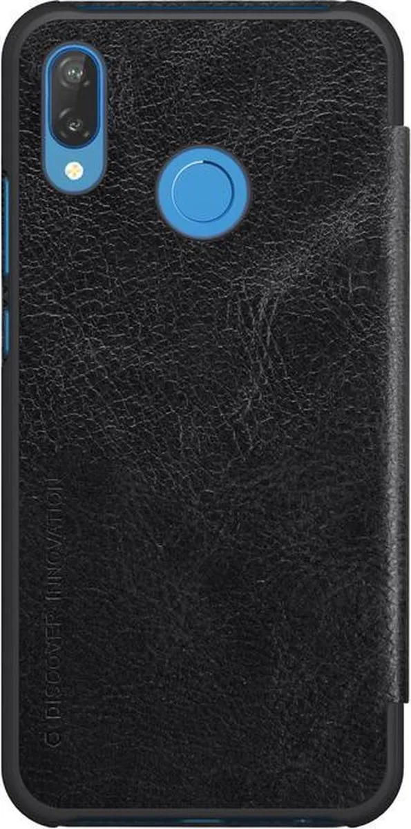 Nillkin Qin PU Leather Book Case voor Huawei P20 Lite - Zwart - afbeelding 3 van 6