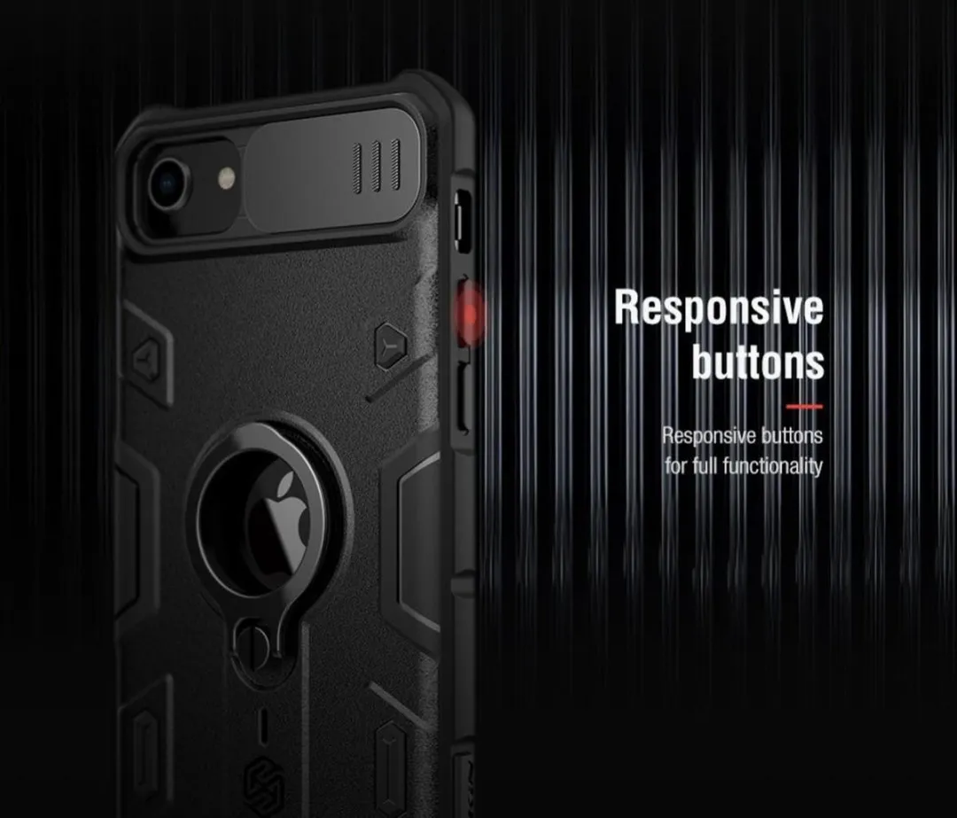 Nillkin Armor CamShield Hoesje iPhone SE (2020/2022) - Zwart - afbeelding 5 van 6