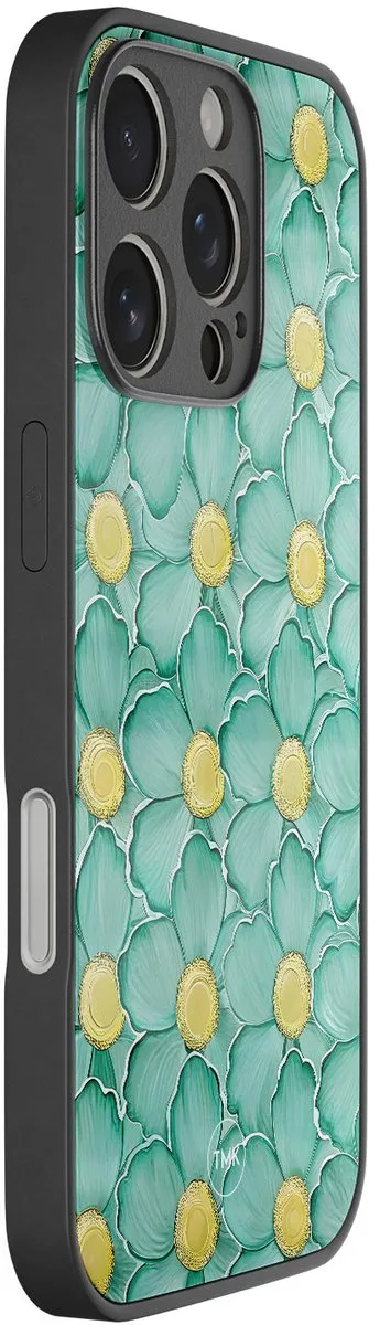 Casevibes iPhone 16 Pro Hoesje Mint Blossom Groen - TPU