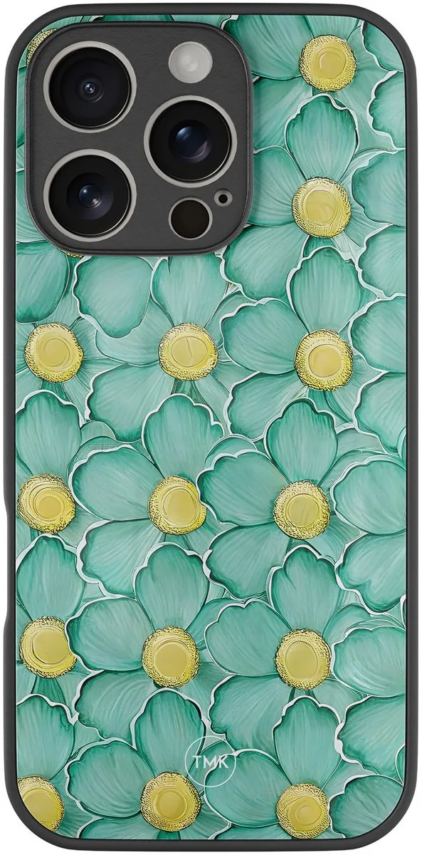 Casevibes iPhone 16 Pro Hoesje Mint Blossom Groen