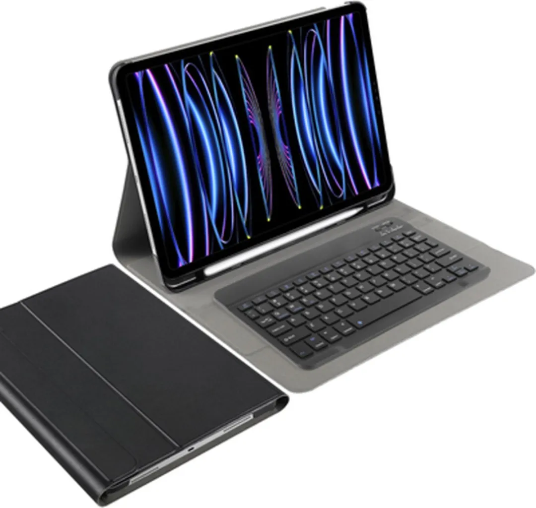 Just in Case Cazy Tablet Hoes 9759930 - iPad Pro 12.9 2021/2022 - Bluetooth Toetsenbord - Zwart