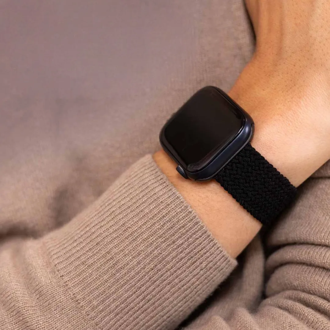 Imoshion Nylon Bandje Apple Watch - 44/45/46/49mm - Zwart