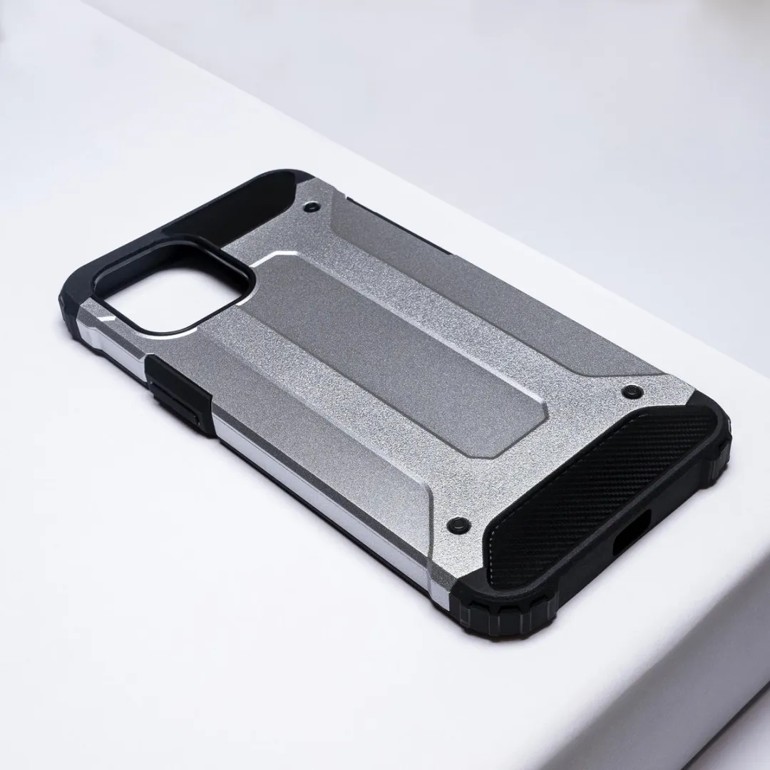 BMAX Classic Armor iPhone 12 Pro Max Hoesje - Zilver