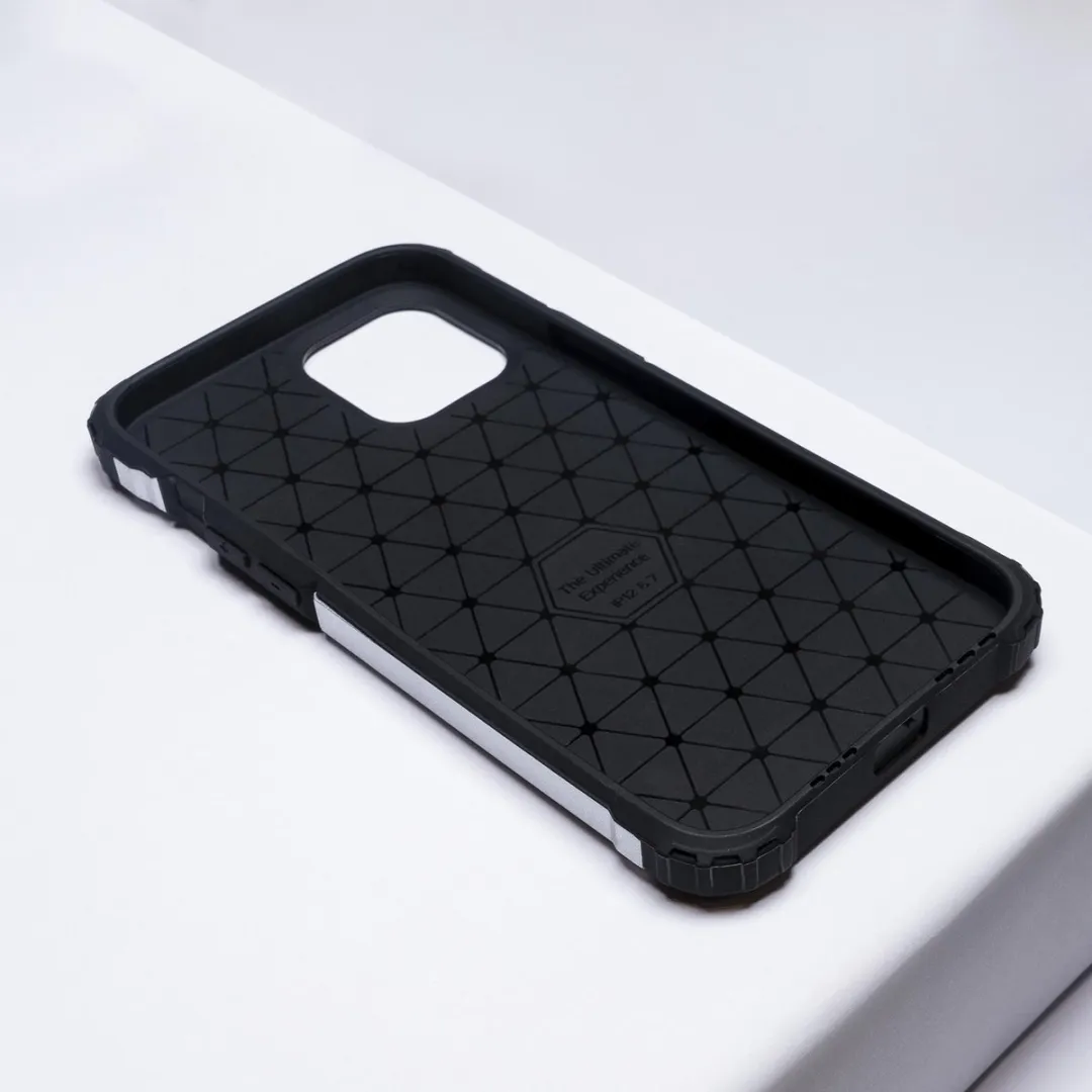BMAX Classic Armor iPhone 12 Pro Max Hoesje - Zilver