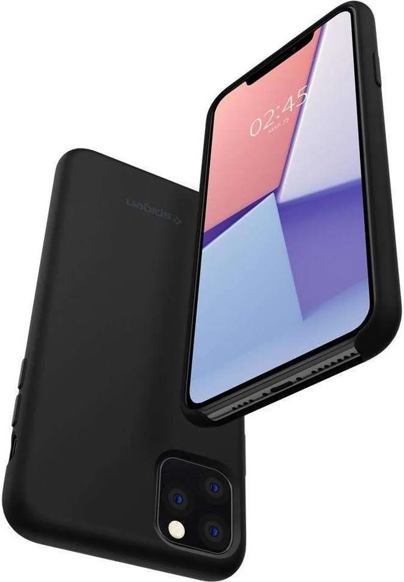 Spigen Silicone Fit iPhone 11 Pro Max Hoesje - Zwart - afbeelding 5 van 6