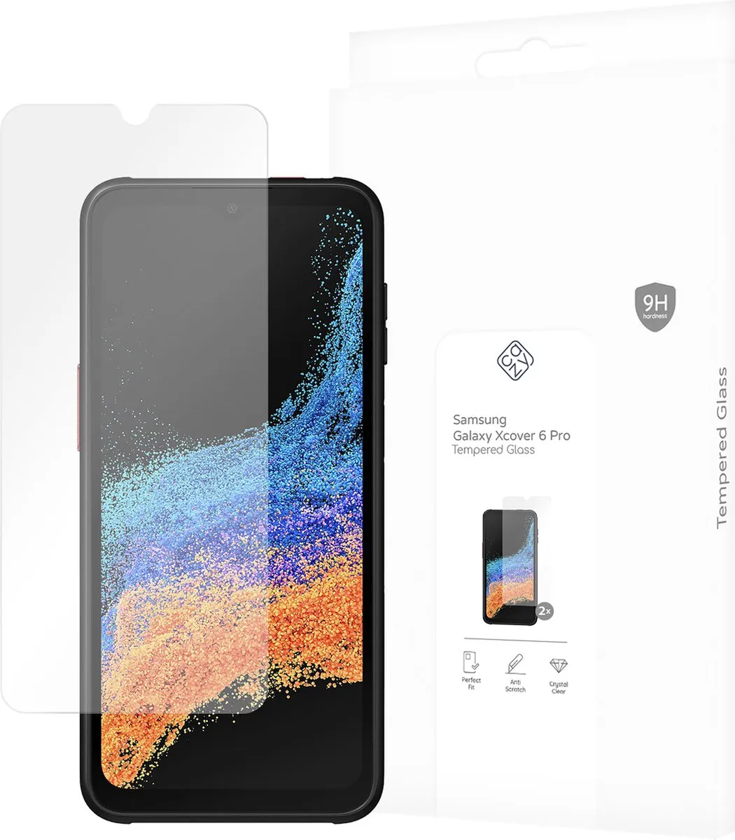 Just in Case Cazy Screenprotector Samsung Galaxy Xcover 6 Pro - 2 Stuks - afbeelding 6 van 6