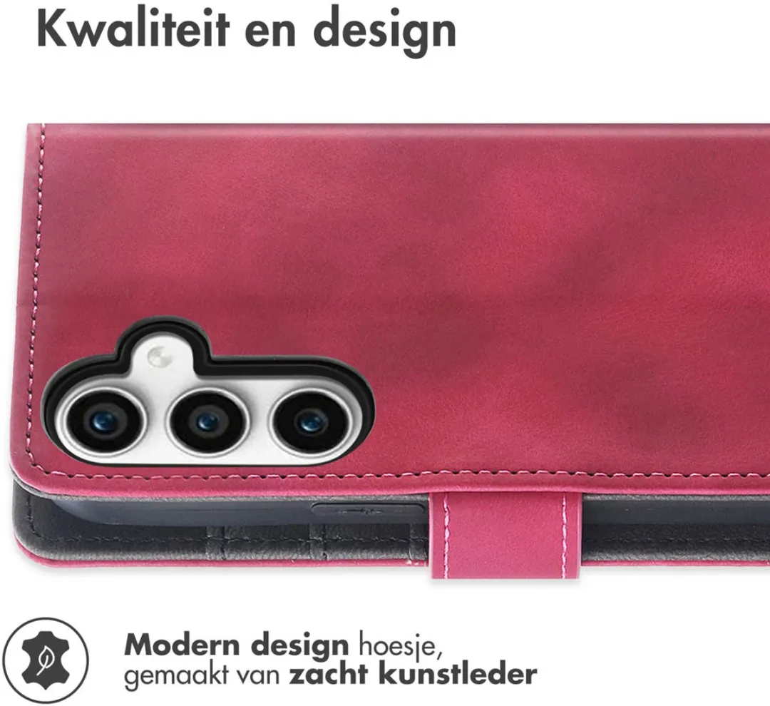 Imoshion Bookcase Hoesje Samsung Galaxy S23 FE - 3 Pasjes - Rood