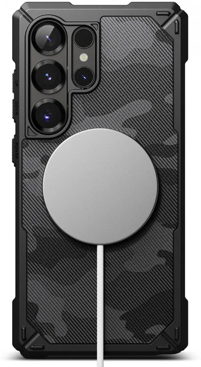 Ringke Rugged Gear Magnetic Hoesje Samsung Galaxy S25 Ultra - Camo Zwart