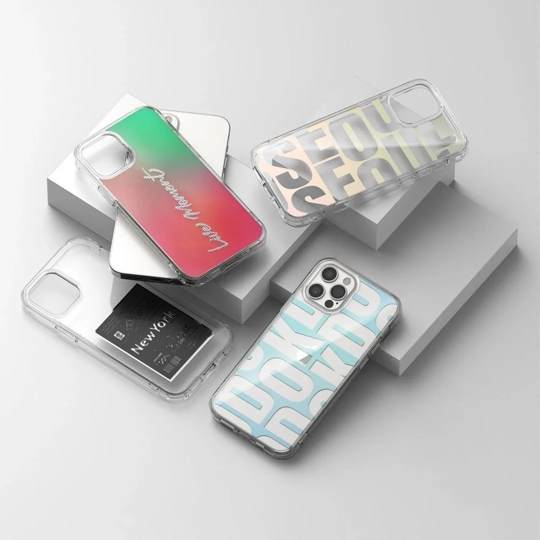 Ringke Fusion Design Armored Case iPhone 12/Pro/Max - Roze-Groen - afbeelding 3 van 6