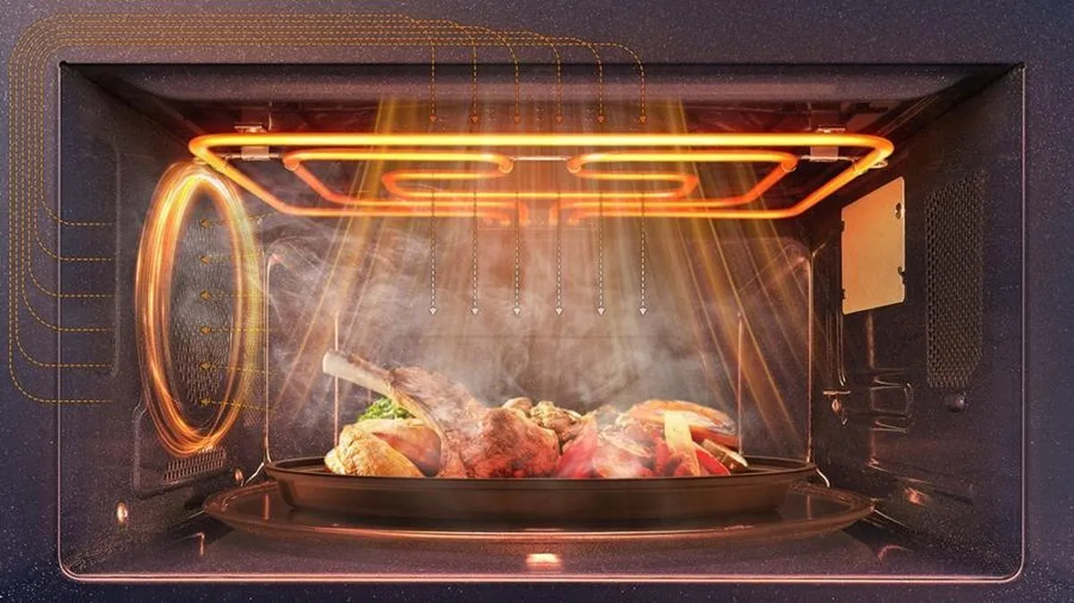 Samsung MC35R8058CC/EN - Combi-magnetron - Zwart - PowerGrill Duo - Airfry - Gemakkelijk schoon te houden