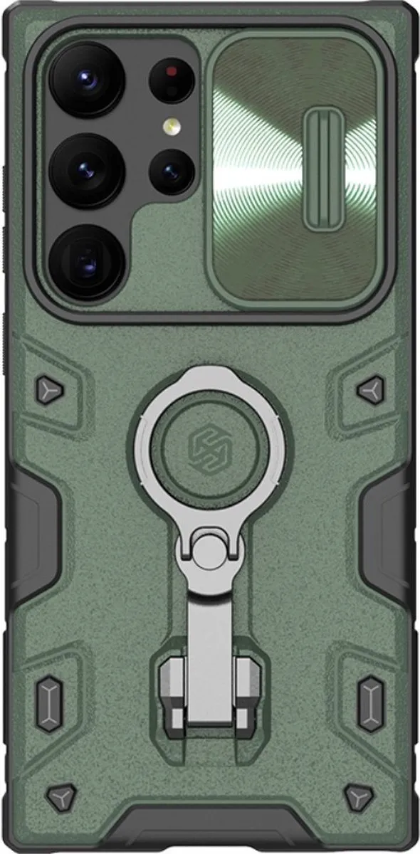 Nillkin Armor CamShield Hoesje Groen - Samsung Galaxy S23 Ultra