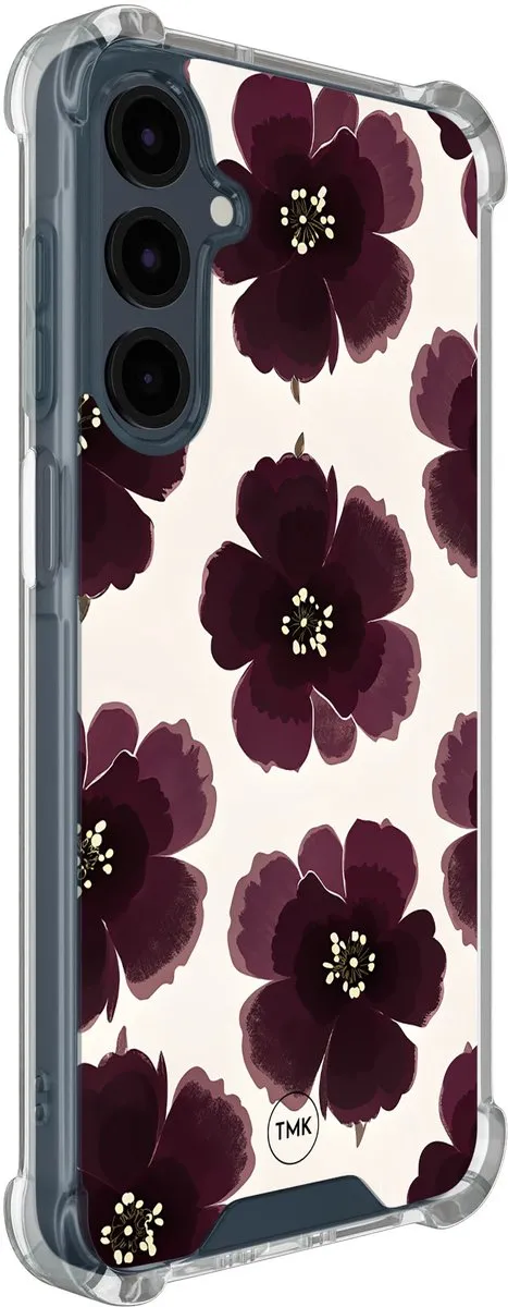 Casevibes Shockproof Hoesje Samsung Galaxy A16 S/A16/S/025 - Rood Bloemen