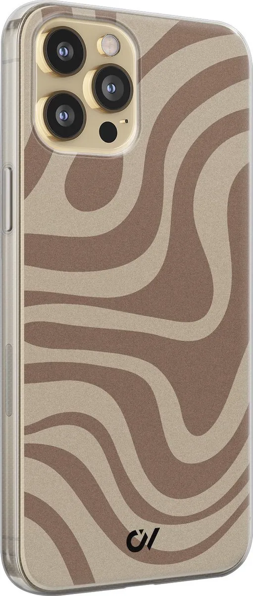 Casevibes iPhone 12 Hoesje A/13/UV/022 - Bruin