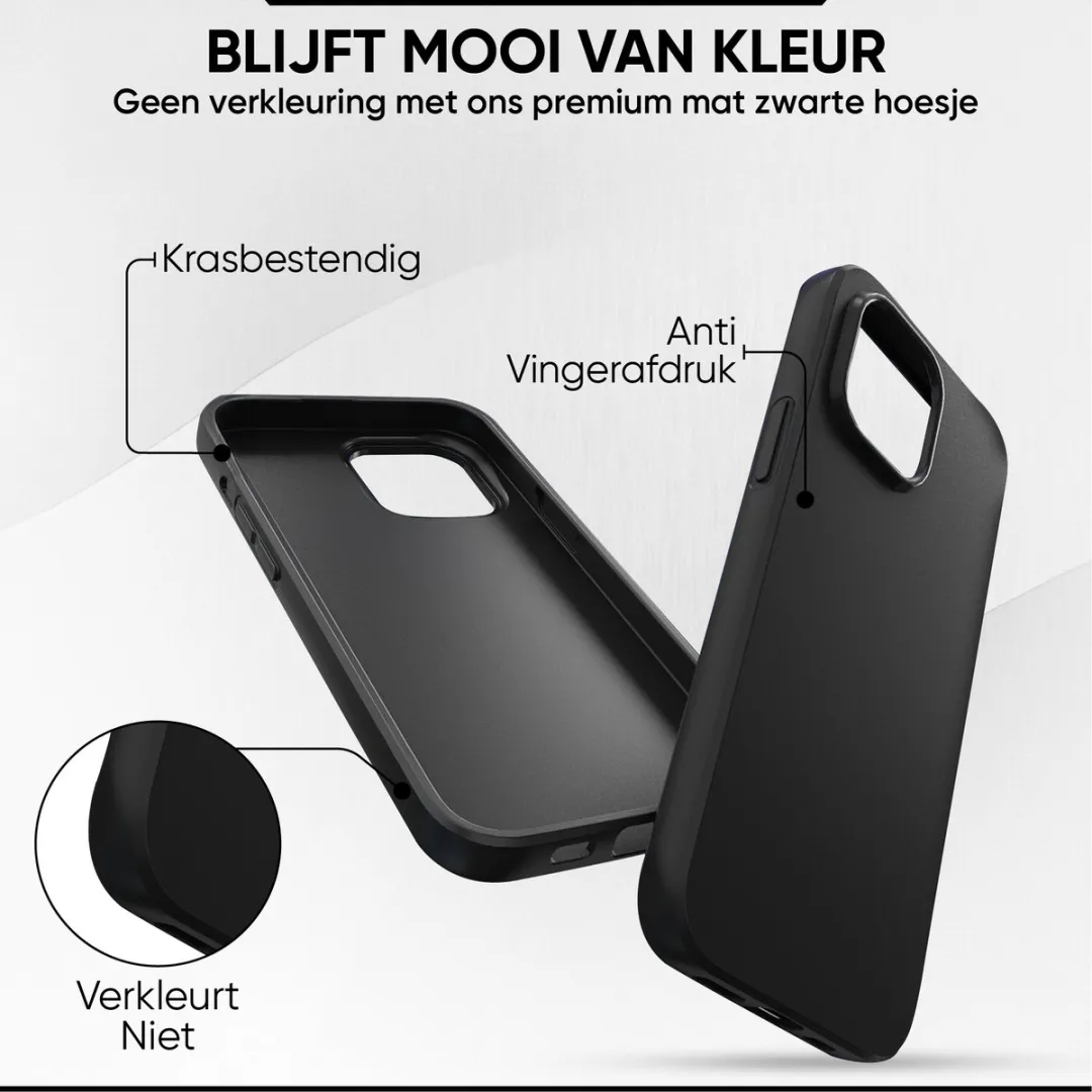 NUVEX iPhone 12 Pro Max Hoesje Zwart - Met Screenprotector - afbeelding 6 van 6