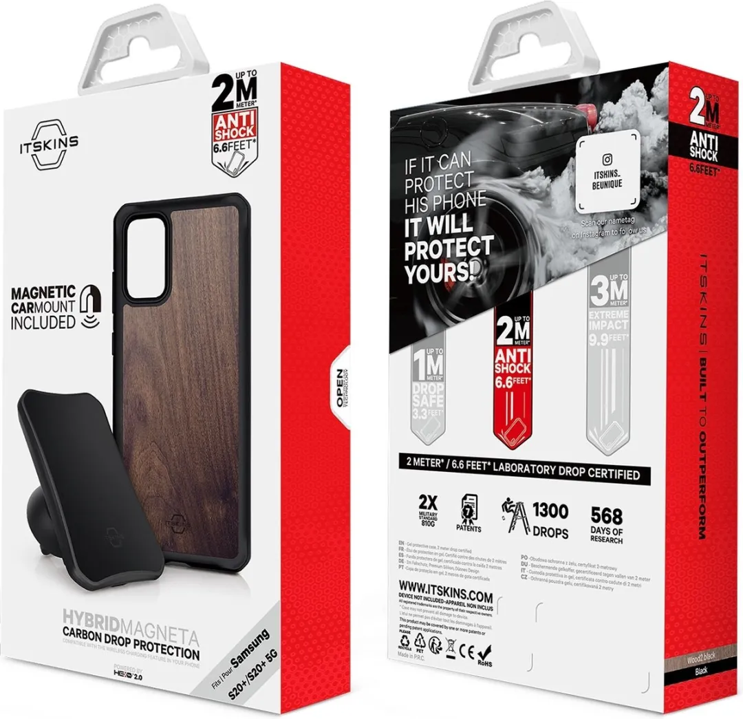 Itskins HybridFusion Hoesje Samsung Galaxy S20 Ultra - Bruin