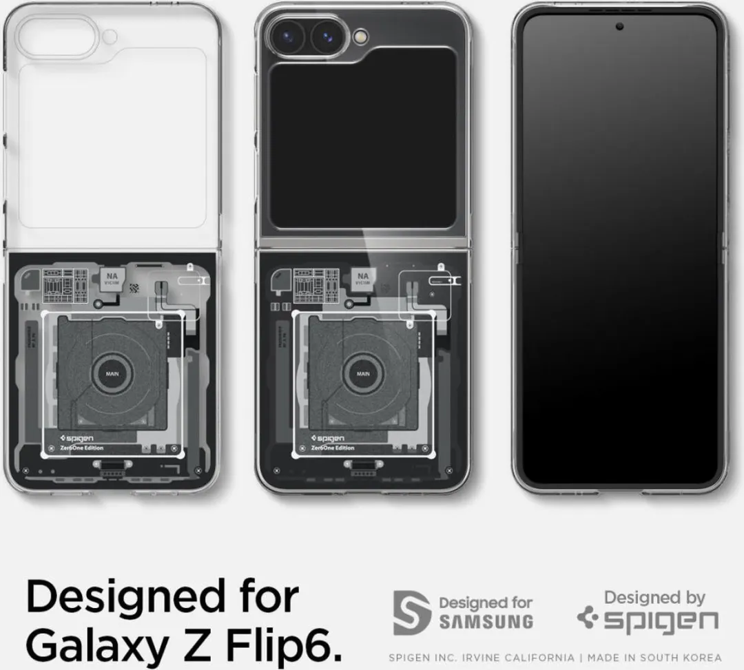 Spigen Air Skin ACS07837 Hoesje - Samsung Galaxy Z Flip 6 - Grijs