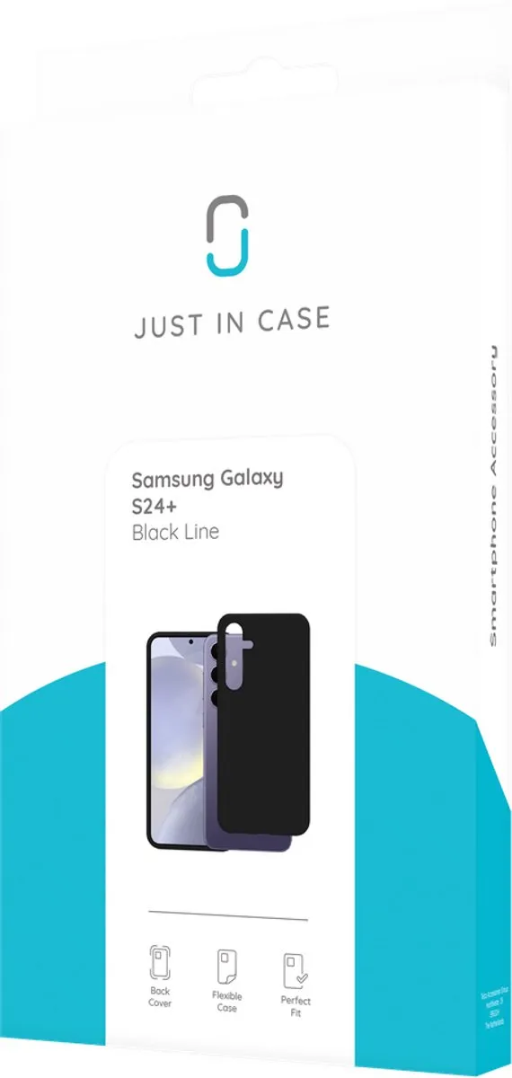 Just in Case Cazy Hoesje Samsung Galaxy S24 Plus Siliconen - Zwart