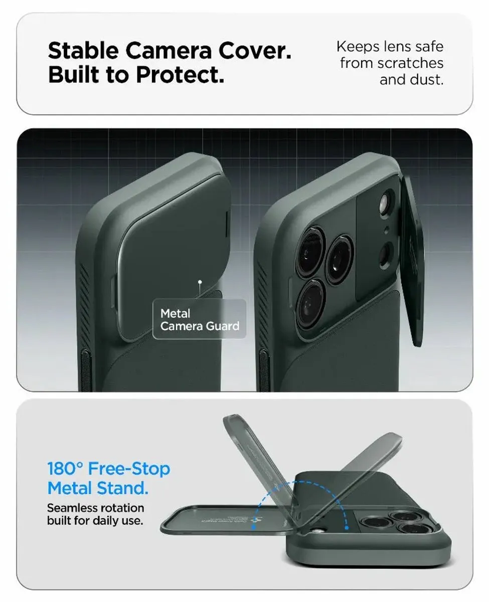 Spigen Optik Armor MagSafe iPhone 17 Pro Hoes - Transparent