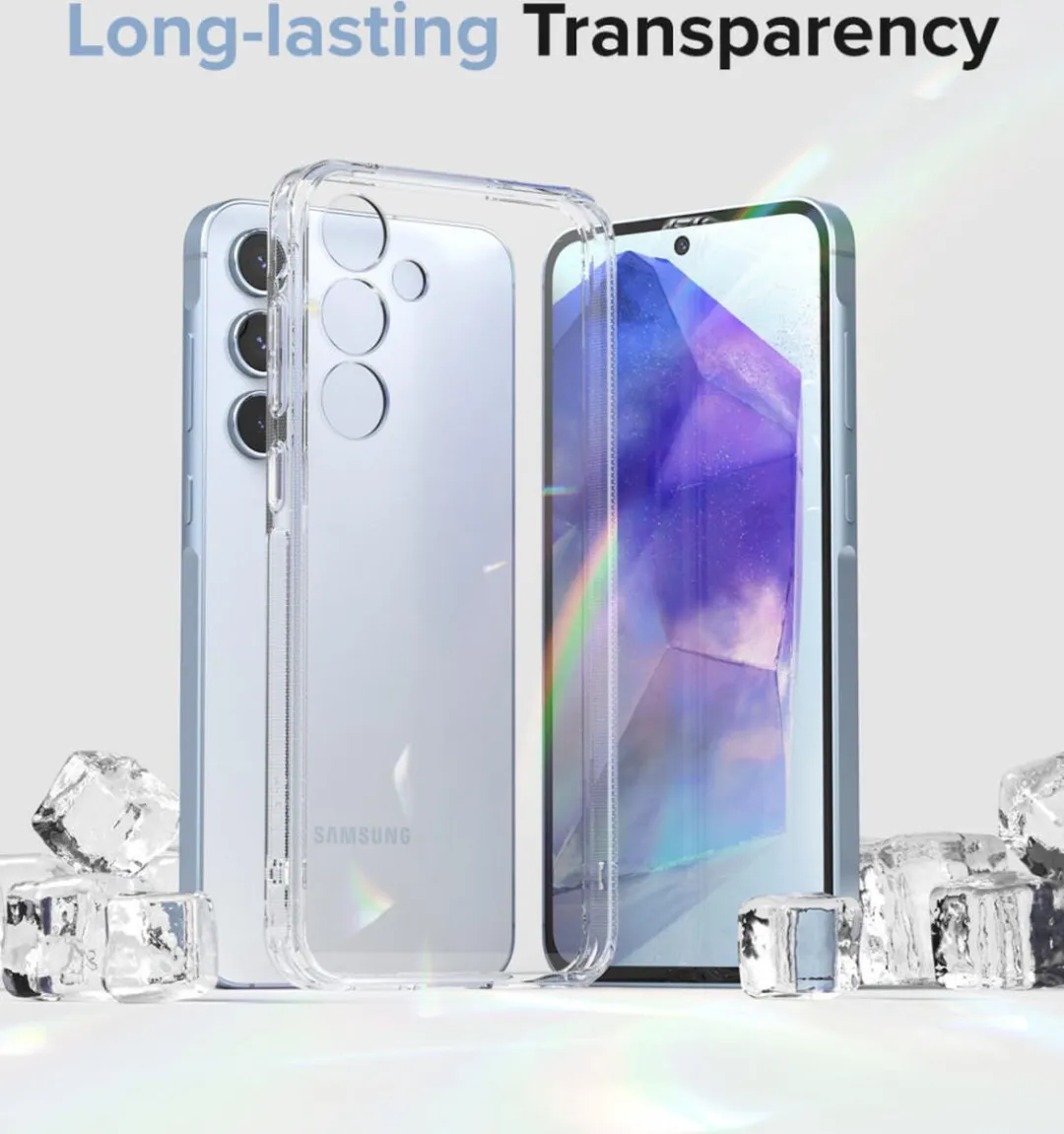 Ringke Fusion Hoesje Samsung Galaxy A55 - Antikrascoating - Transparant