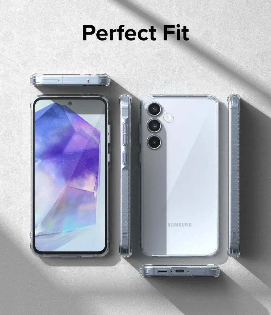 Ringke Fusion Hoesje Samsung Galaxy A55 - Antikrascoating - Transparant