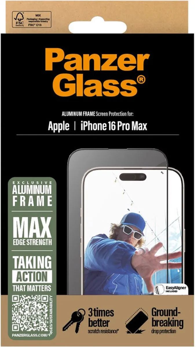 PanzerGlass Ultra-Wide Fit iPhone 16 Pro Max Schermbeschermer