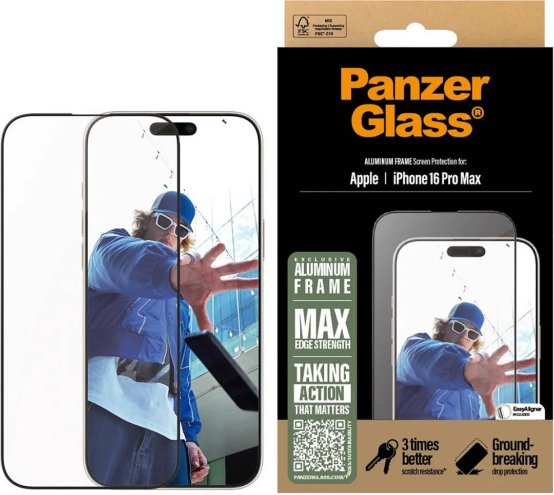PanzerGlass Ultra-Wide Fit iPhone 16 Pro Max Schermbeschermer - Case Friendly