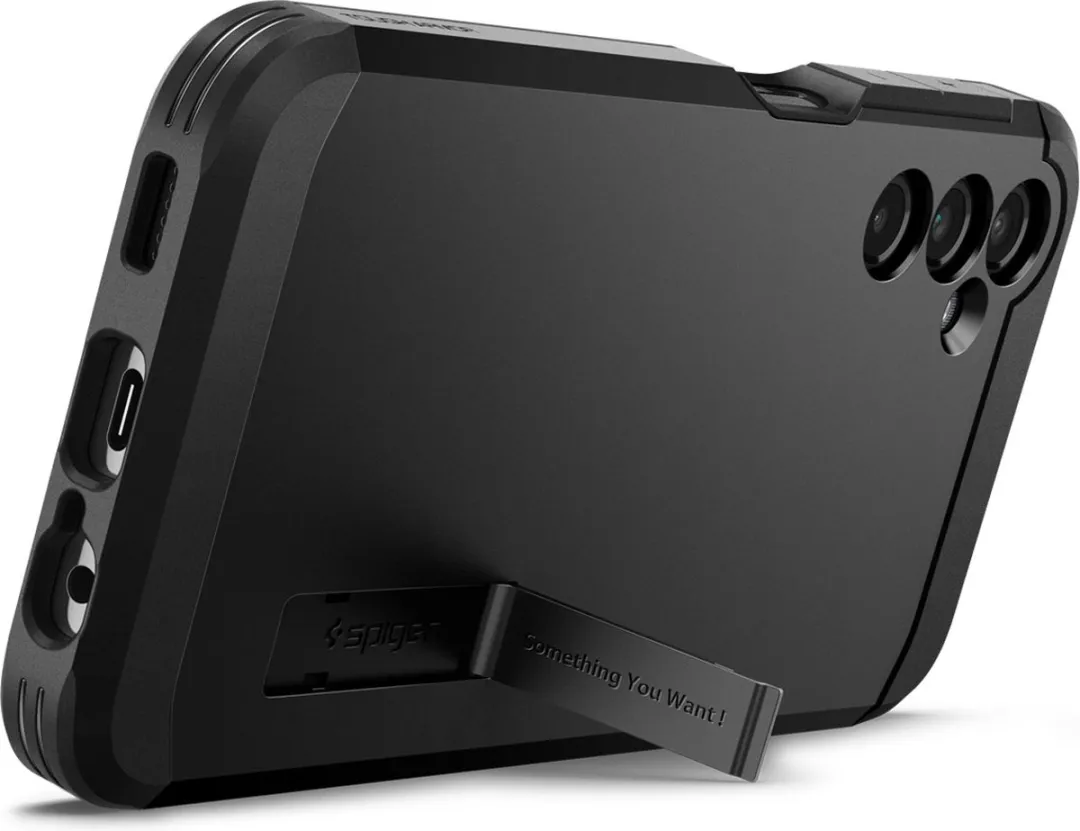 Spigen Tough Armor ACS05976 Hoesje - Samsung Galaxy A14 4G - Zwart - afbeelding 2 van 6