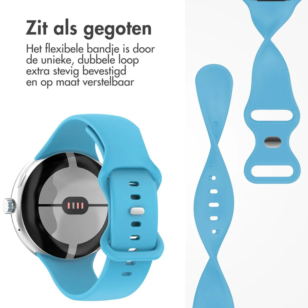 Imoshion Siliconen Bandje L - Blauw - Geschikt voor Pixel Watch 3/4 45mm