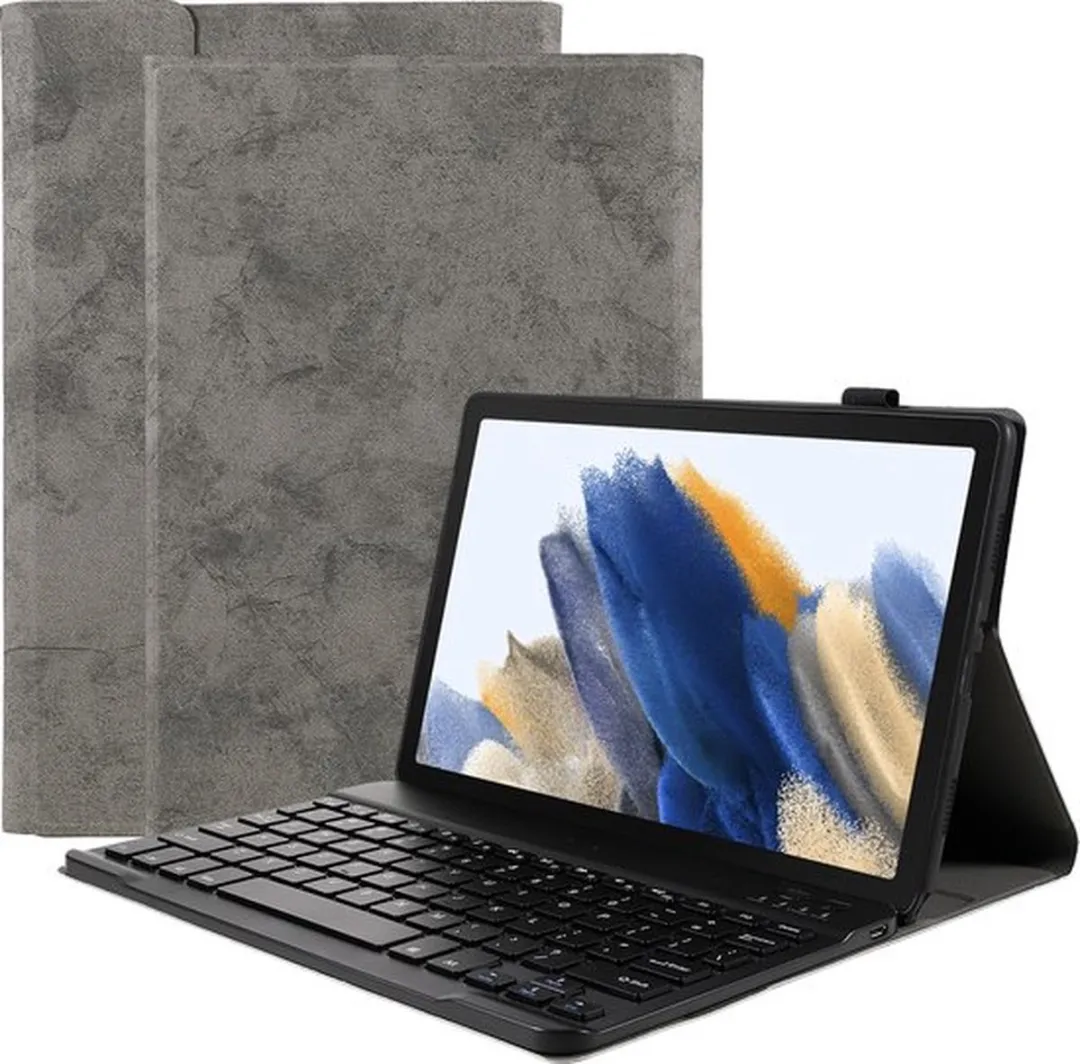 Just in Case Galaxy Tab A8 Vintage Keyboard Cover - Grijs