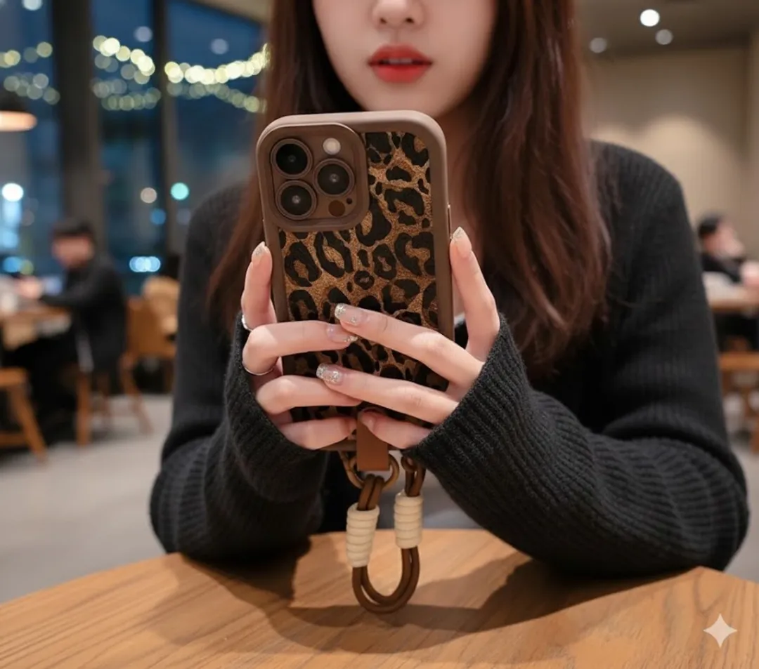 NUVEX iPhone 13 Pro Max Hoesje - Bruin Luipaard Print