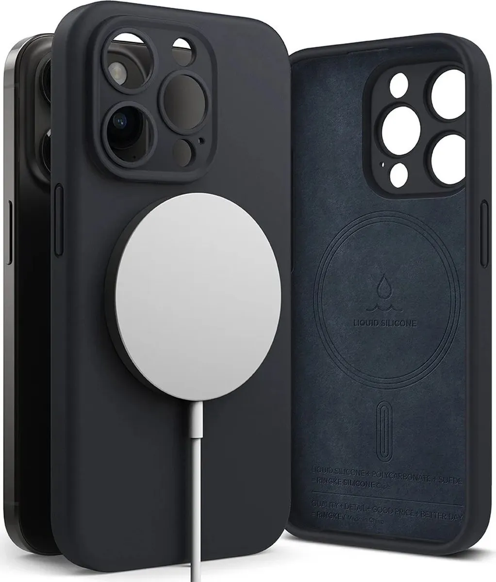 Ringke Siliconen Hoesje iPhone 15 Pro - MagSafe - Blauw