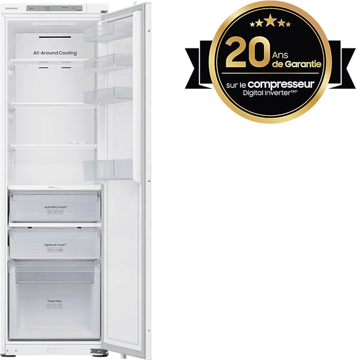 Samsung BRR29603EWW Koelkast 289L - No Frost - 3 Plateaus
