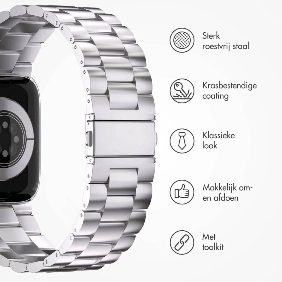 Imoshion Stalen Bandje Apple Watch 44/45/46/49mm - Zilver