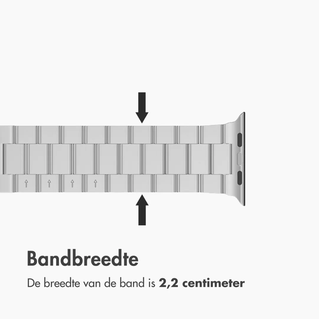 Imoshion Stalen Bandje Apple Watch 44/45/46/49mm - Zilver
