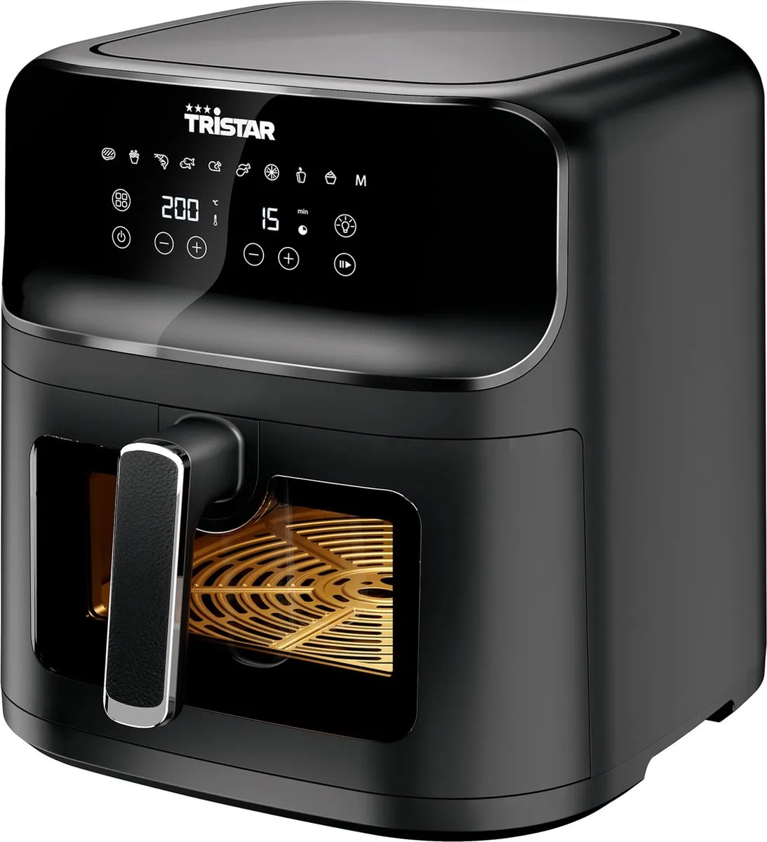 Tristar Airfryer FR-9039 - Heteluchtfriteuse - Zwart - 7.5 liter - PFAS vrij - 1700W - 10 voorgeprogrammeerde programma’s