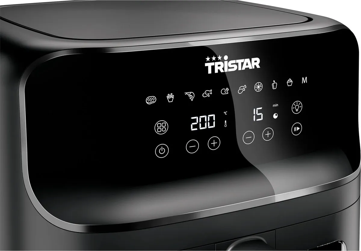 Tristar Airfryer FR-9039 - Heteluchtfriteuse - Zwart - 7.5 liter - PFAS vrij - 1700W - 10 voorgeprogrammeerde programma’s