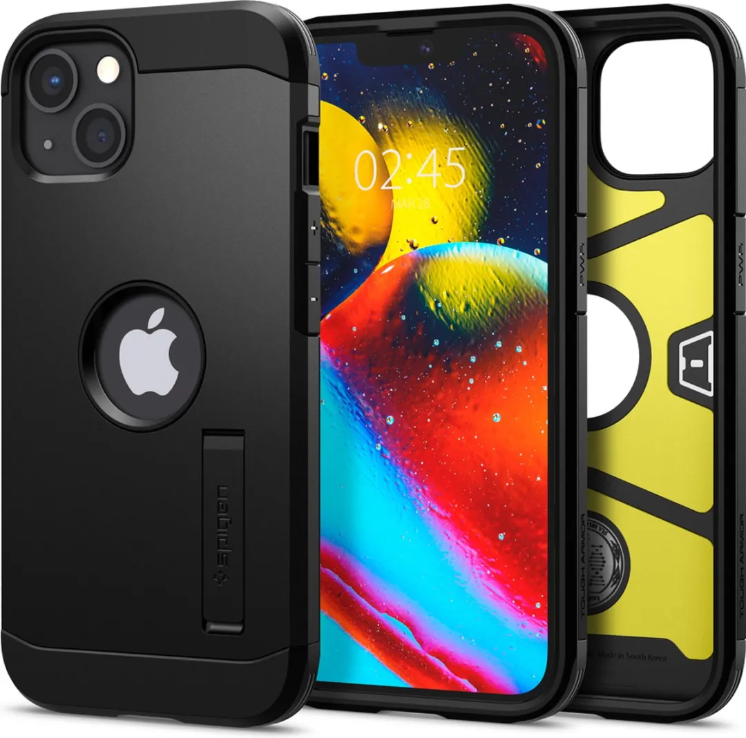 Spigen Tough Armor ACS03539 iPhone 13 Hoesje - Zwart