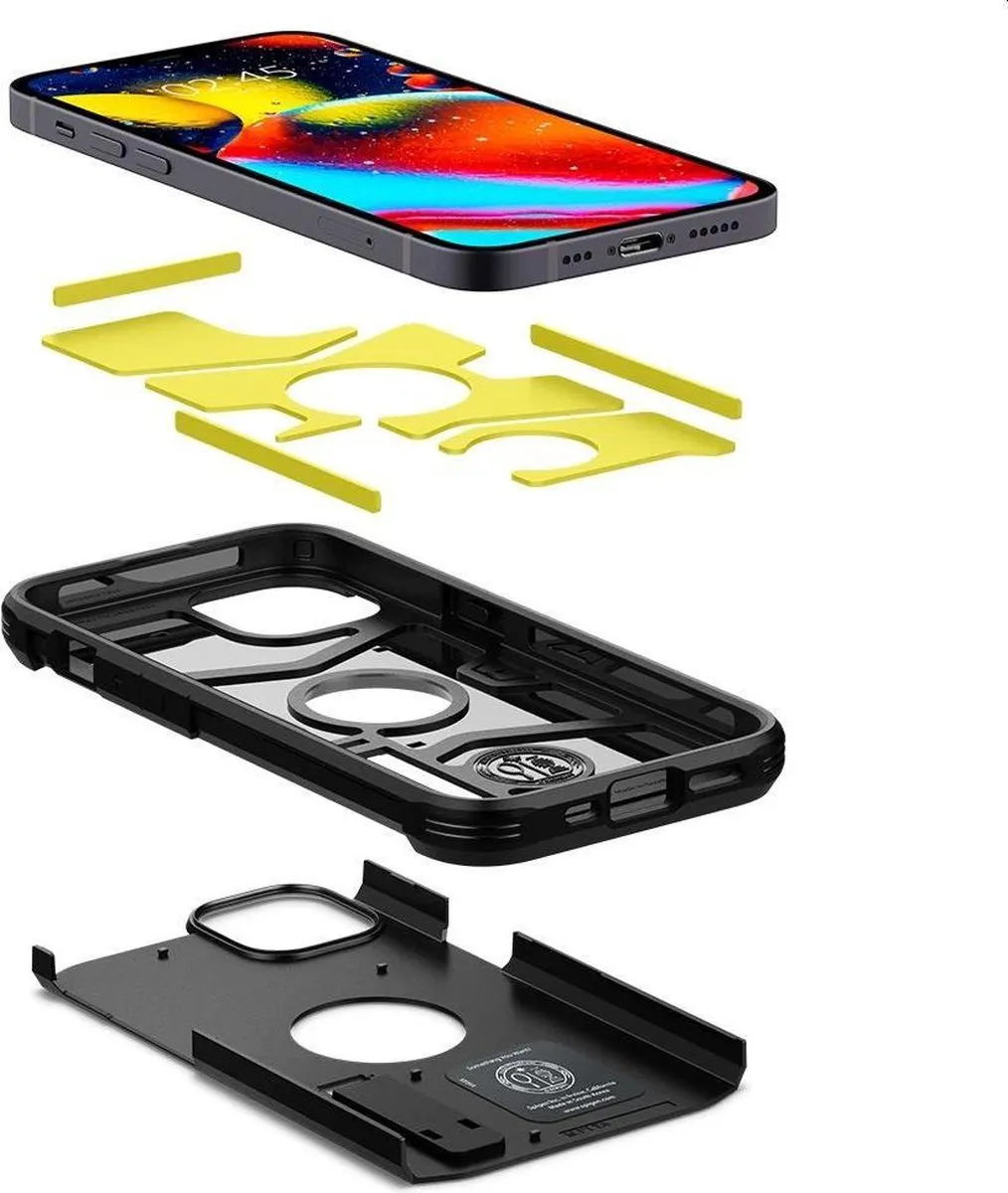Spigen Tough Armor ACS03539 iPhone 13 Hoesje - Zwart - afbeelding 6 van 6