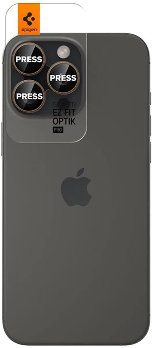 Spigen Optik Pro EZ Fit Lens Protector AGL08862 - 2 Stuks - Desert Titanium