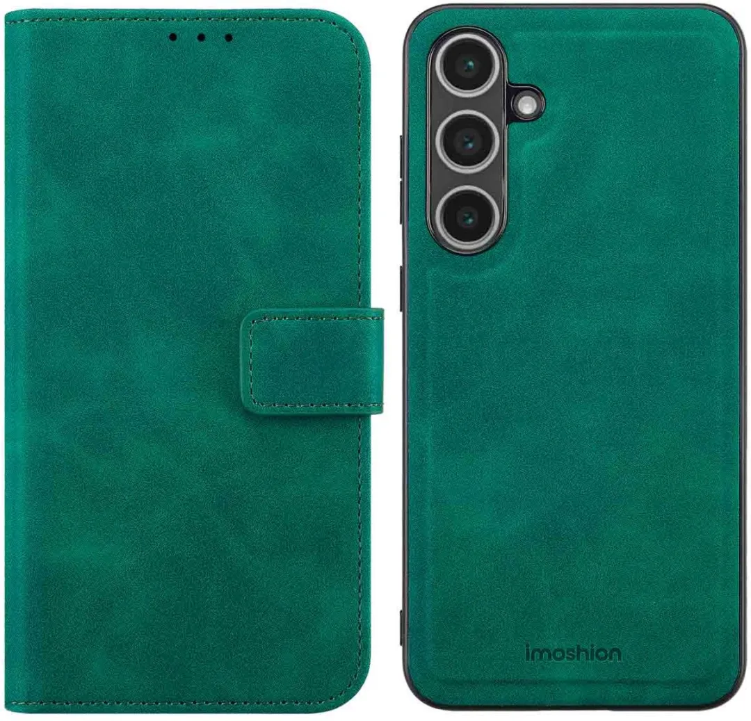 Imoshion Bookcase Hoesje Samsung Galaxy S24 FE - Donkergroen