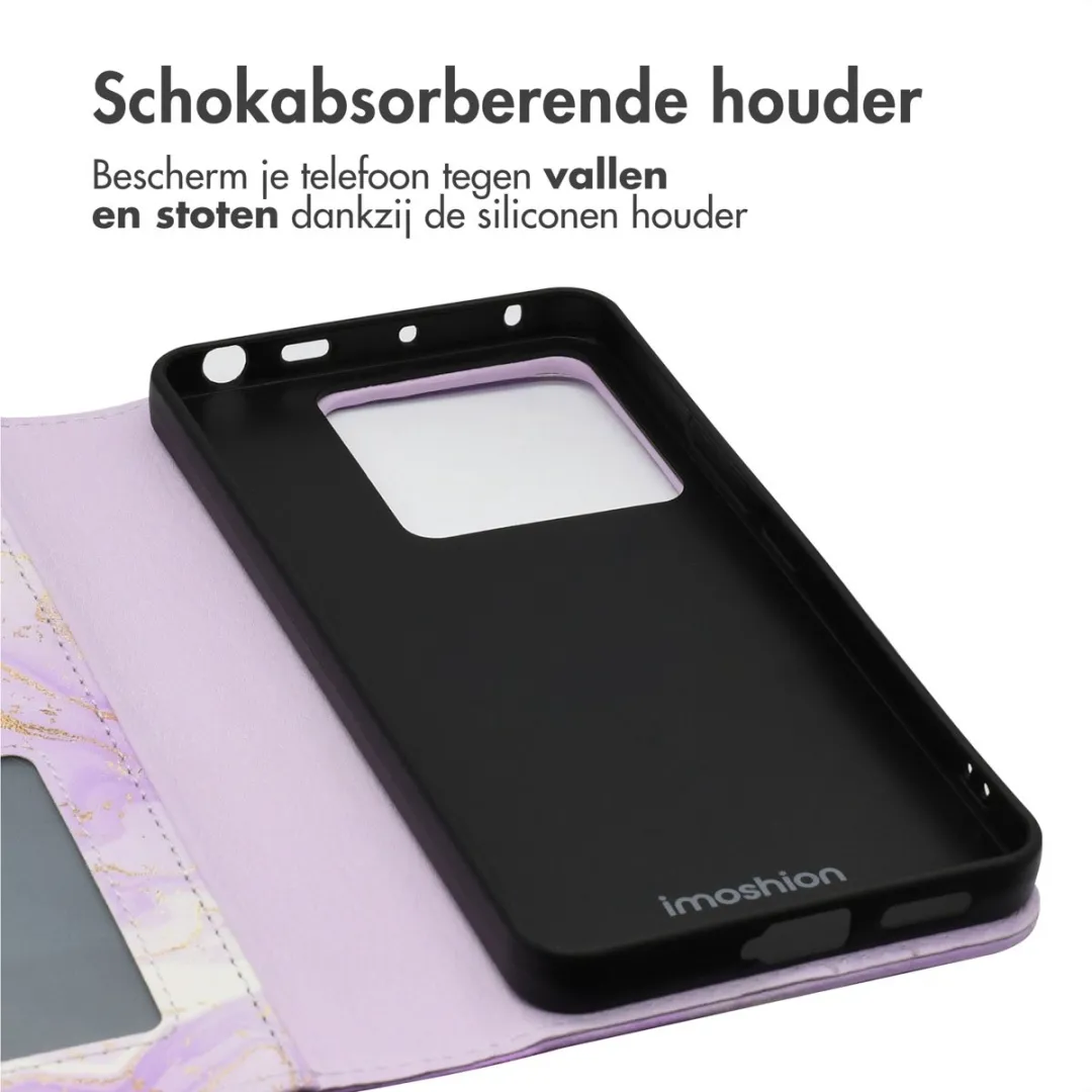 Imoshion Hoesje Purple Marble - Xiaomi Redmi Note 13 Pro 5G/Poco X6 - 3 Pasjes