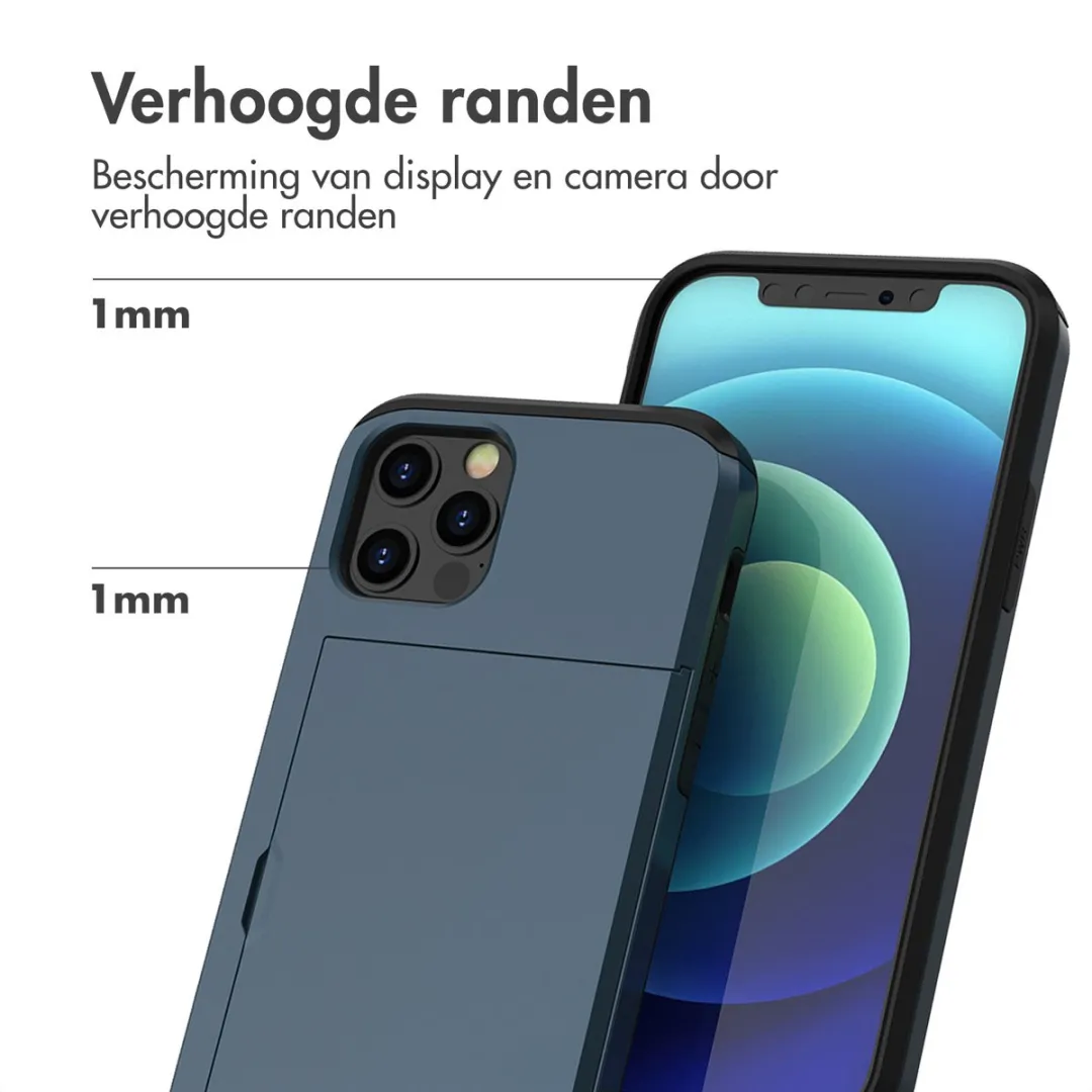 Imoshion Hoesje iPhone 12 Pro Donkerblauw - 2 Pasjes