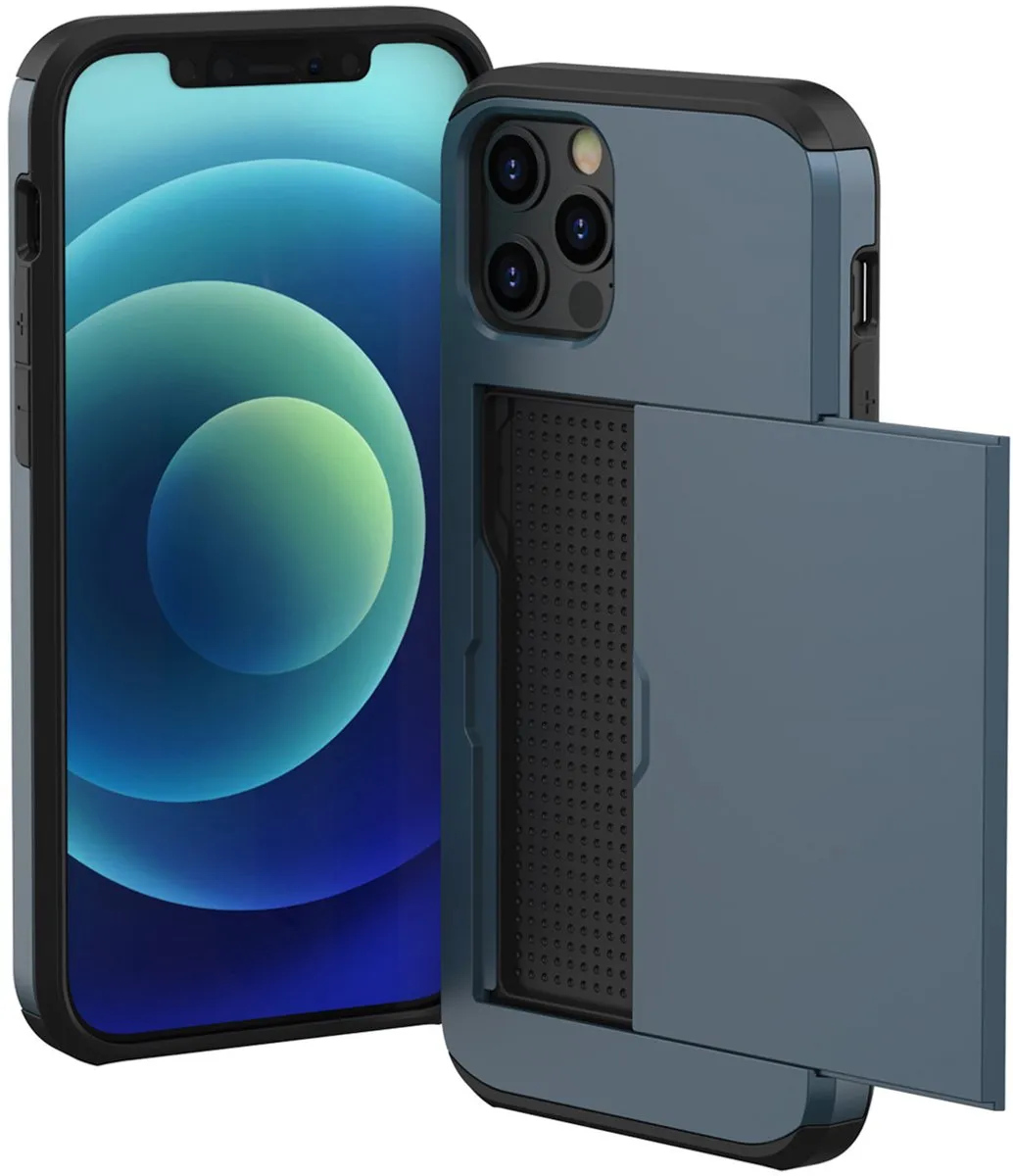 Imoshion Hoesje iPhone 12 Pro Donkerblauw - 2 Pasjes
