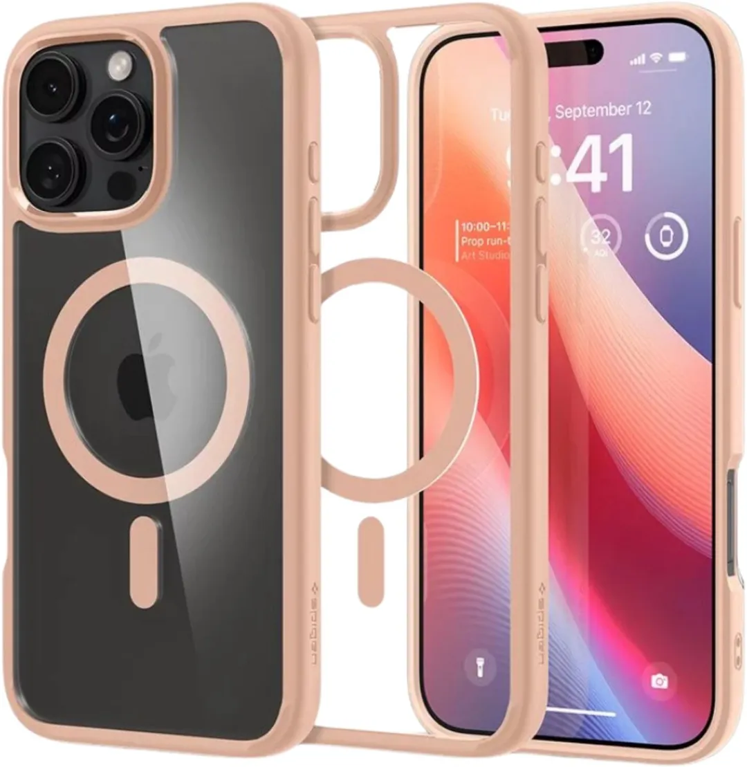 Spigen Ultra Hybrid MagFit ACS08690 Hoesje - iPhone 16 Pro Max Roze - afbeelding 6 van 6