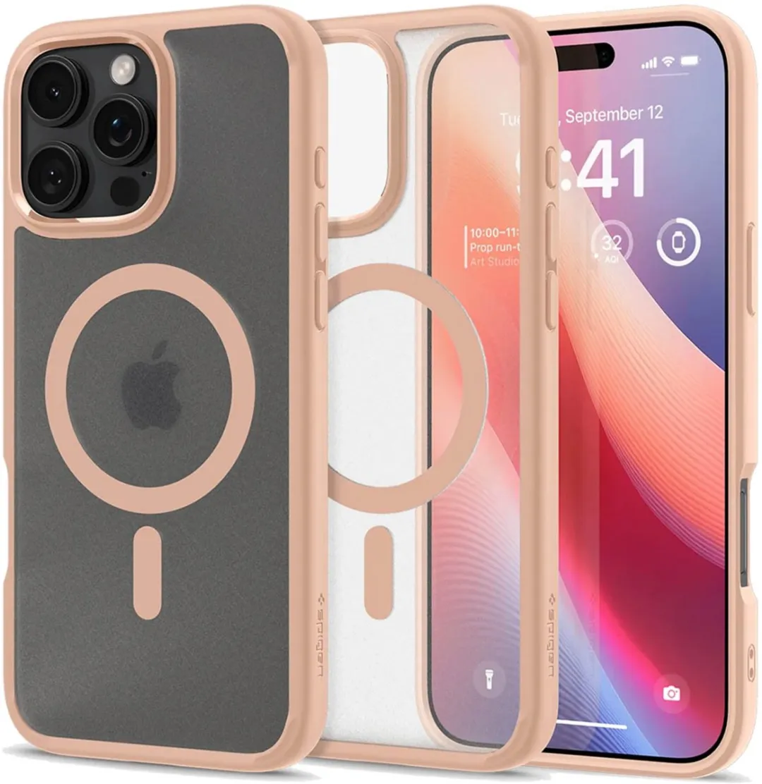 Spigen Ultra Hybrid MagFit ACS08690 Hoesje - iPhone 16 Pro Max Roze